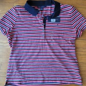 TOMMY HILFIGER striped heritage polo NWT
